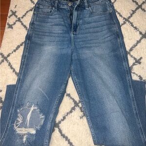 Hollister Blue Distressed Boyfriend Jeans